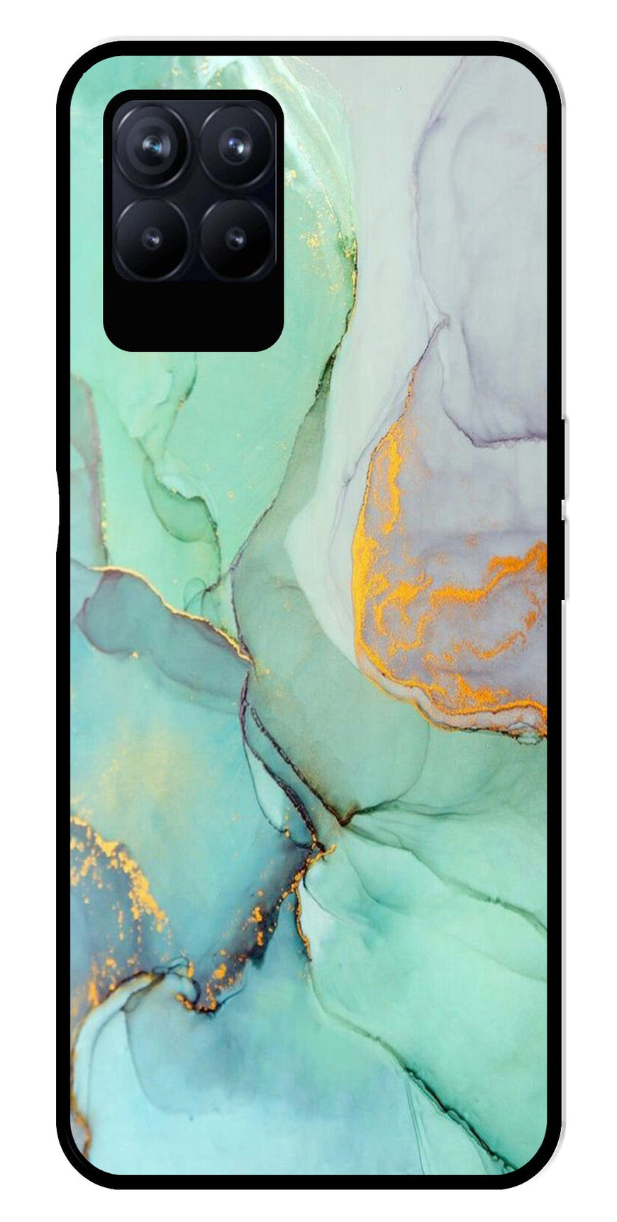 Marble Design Metal Mobile Case for Realme Narzo 50 50   (Design No -46)