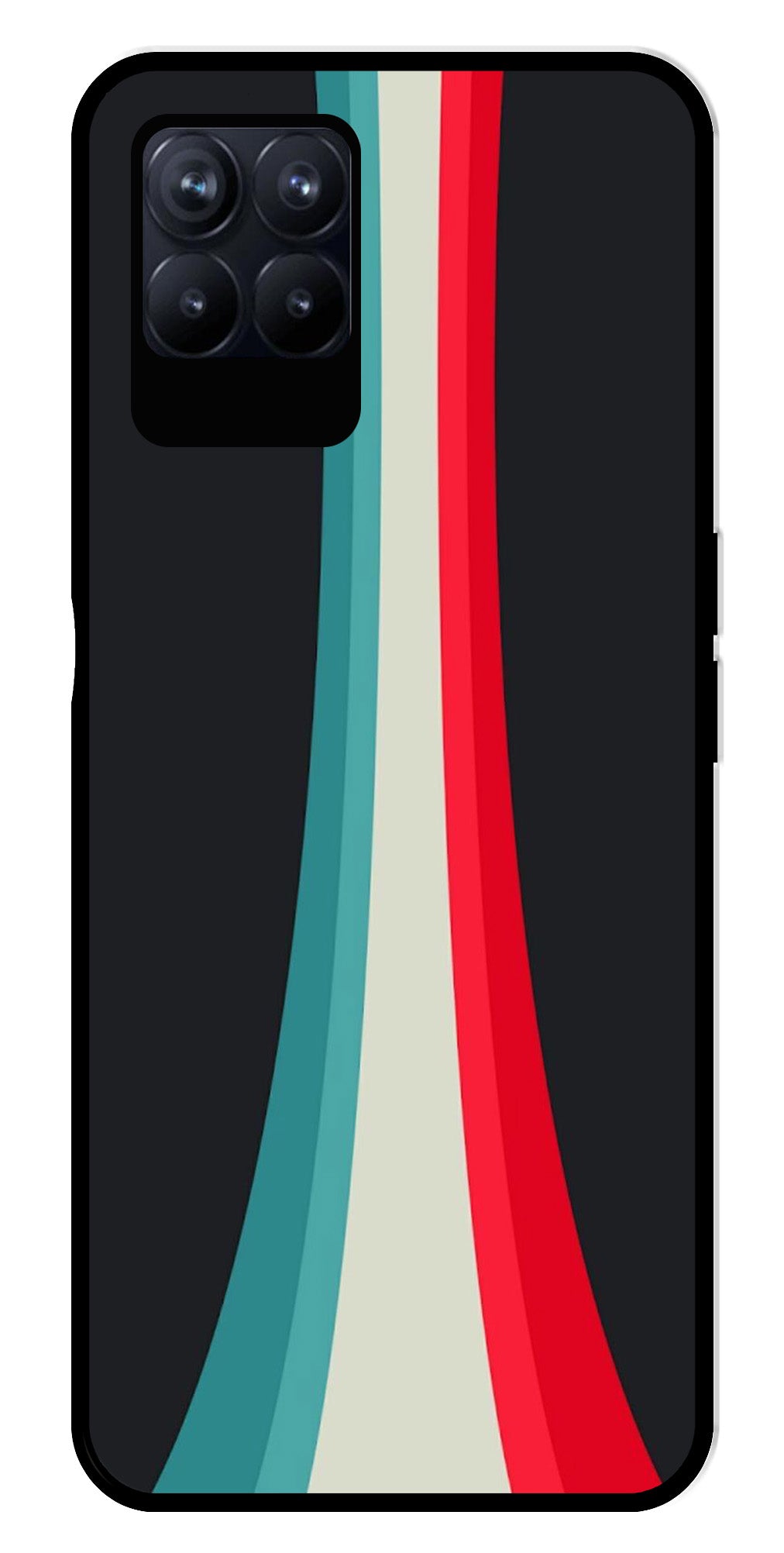 Modern Art Colorful Metal Mobile Case for Realme Narzo 50   (Design No -48)