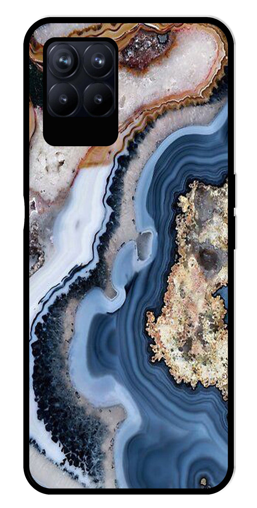 Marble Design Metal Mobile Case for Realme Narzo 50 50   (Design No -53)