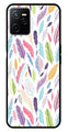 Colorful Feathers Metal Mobile Case for Realme Narzo 50A   (Design No -06)