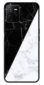 Black White Marble Design Metal Mobile Case for Realme Narzo 50A   (Design No -09)