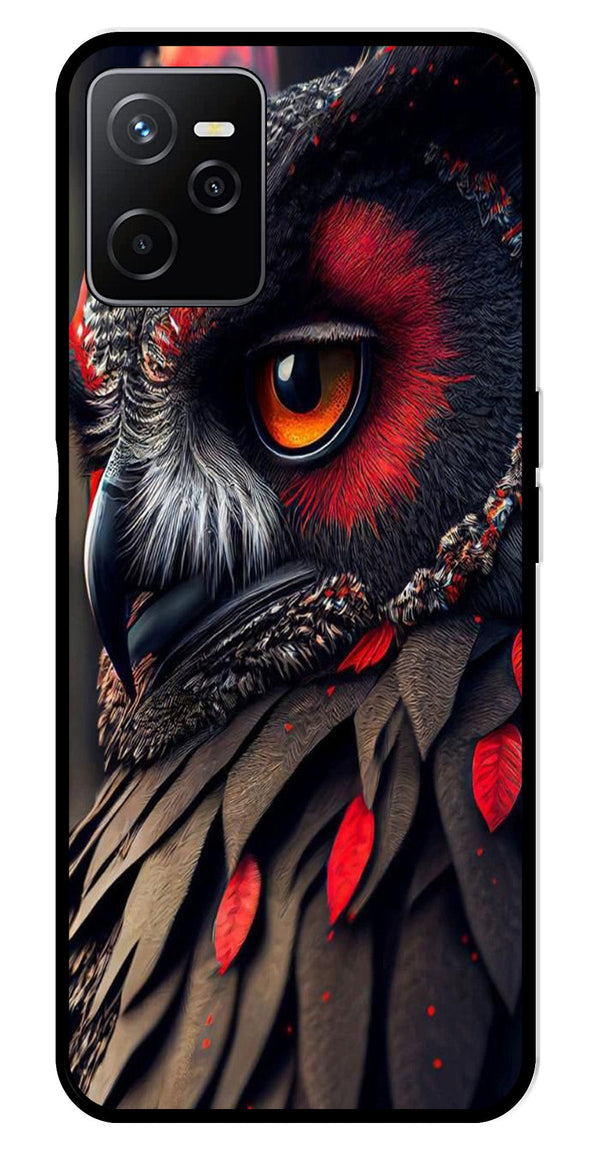 Owl Design Metal Mobile Case for Realme Narzo 50A   (Design No -26)