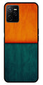 Orange Green Pattern Metal Mobile Case for Realme Narzo 50A   (Design No -45)