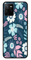 Flower Leaves Design Metal Mobile Case for Realme Narzo 50A   (Design No -50)