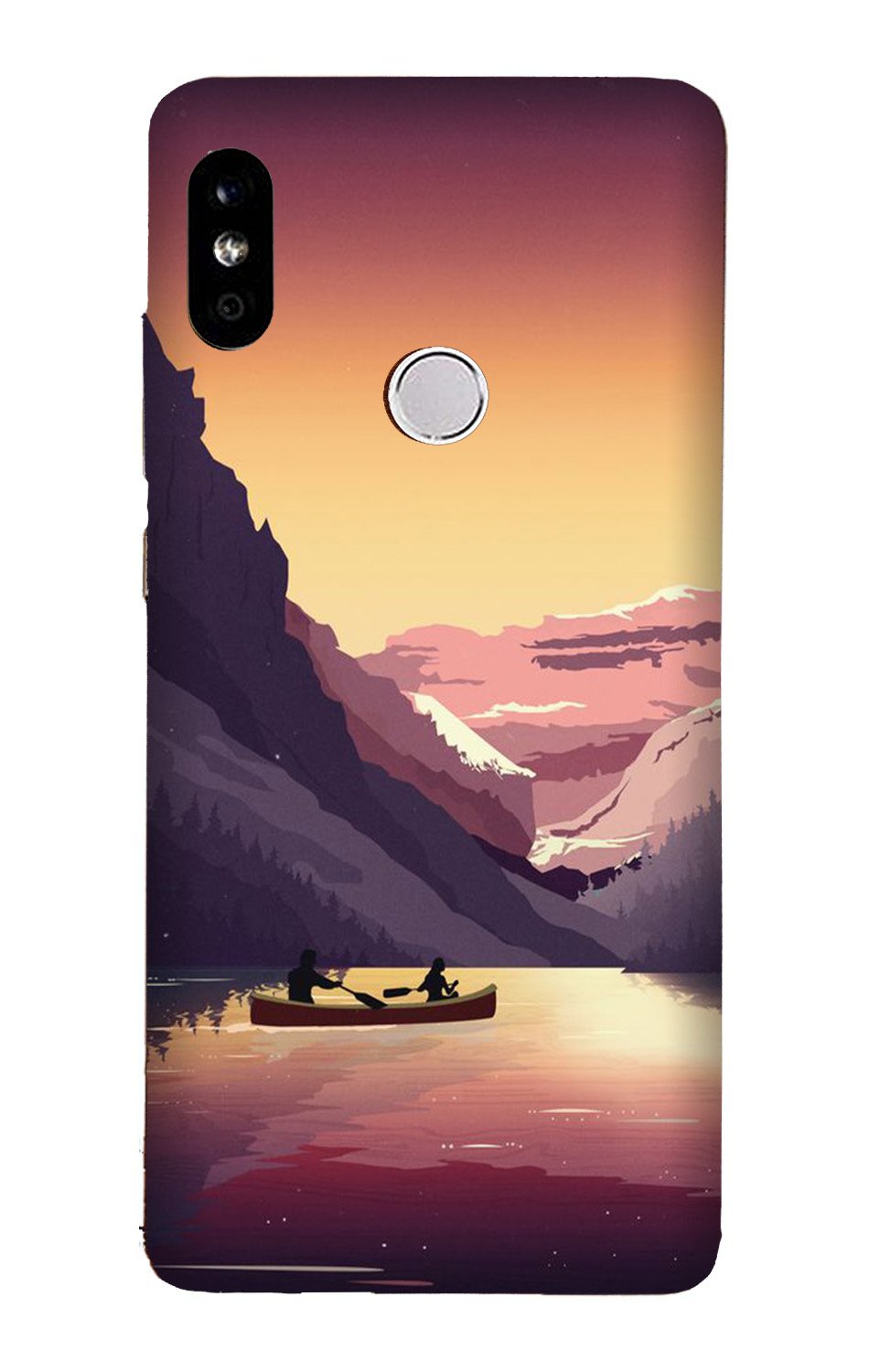 Mountains Boat Case for Xiaomi Redmi 7 (Design - 181)