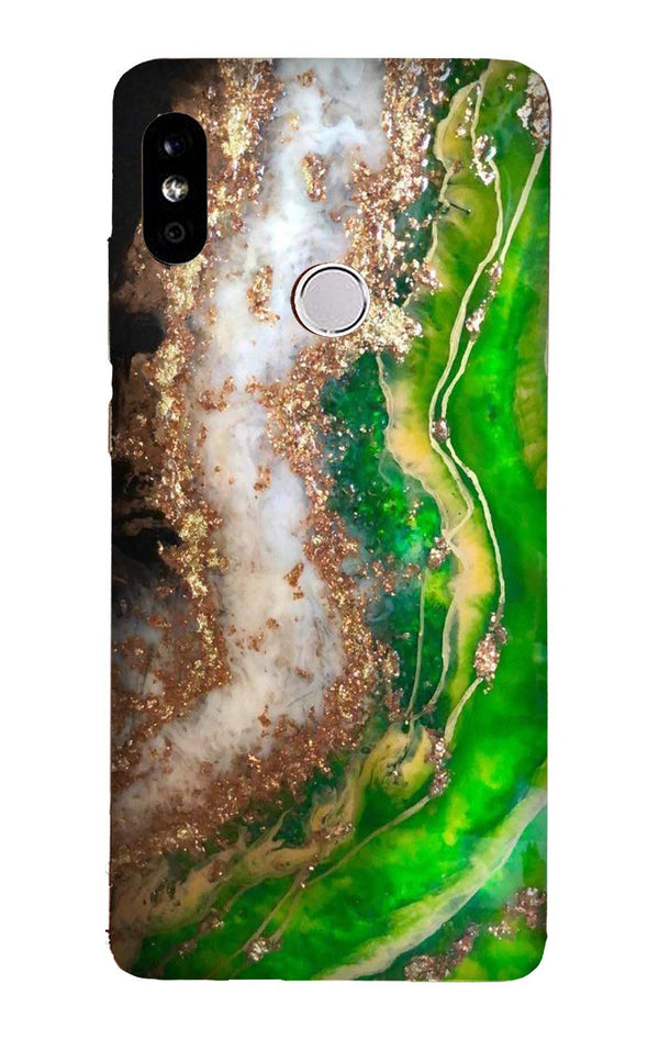 Marble Texture Mobile Back Case for Redmi 6 Pro  (Design - 307)