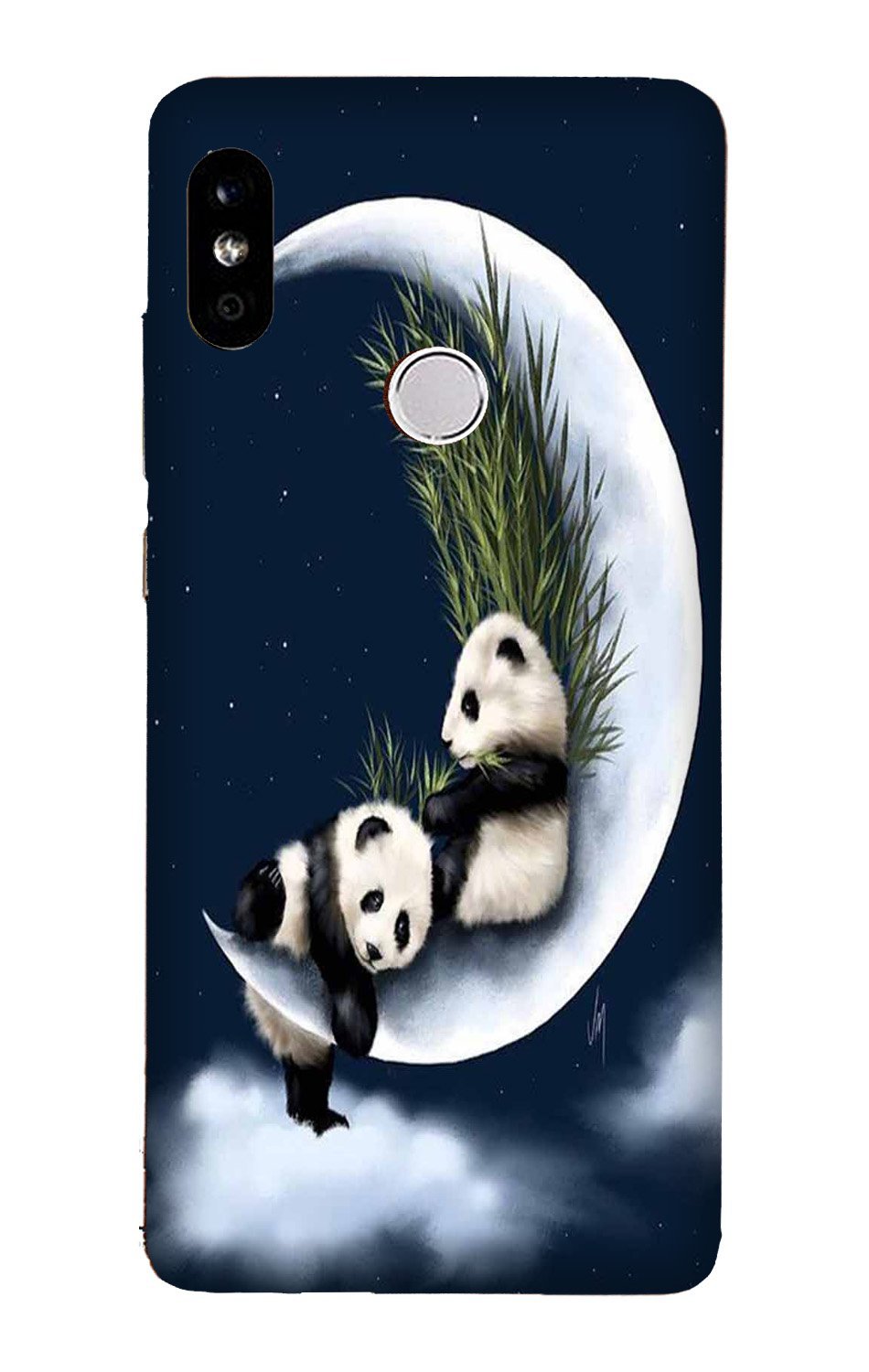 Panda Moon Mobile Back Case for Xiaomi Redmi Note 7/Note 7 Pro  (Design - 318)