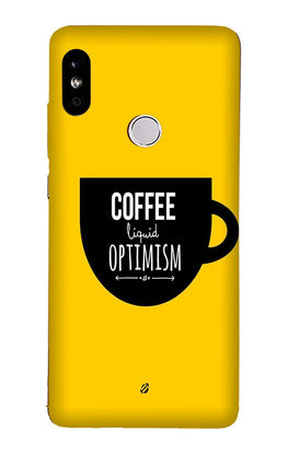 Coffee Optimism Mobile Back Case for Redmi Note 6 Pro(Design - 353)