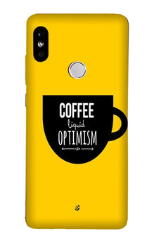 Coffee Optimism Mobile Back Case for Mi A2  (Design - 353)