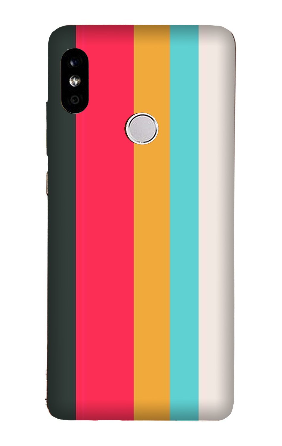 Color Pattern Mobile Back Case for Redmi Note 5 Pro  (Design - 369)