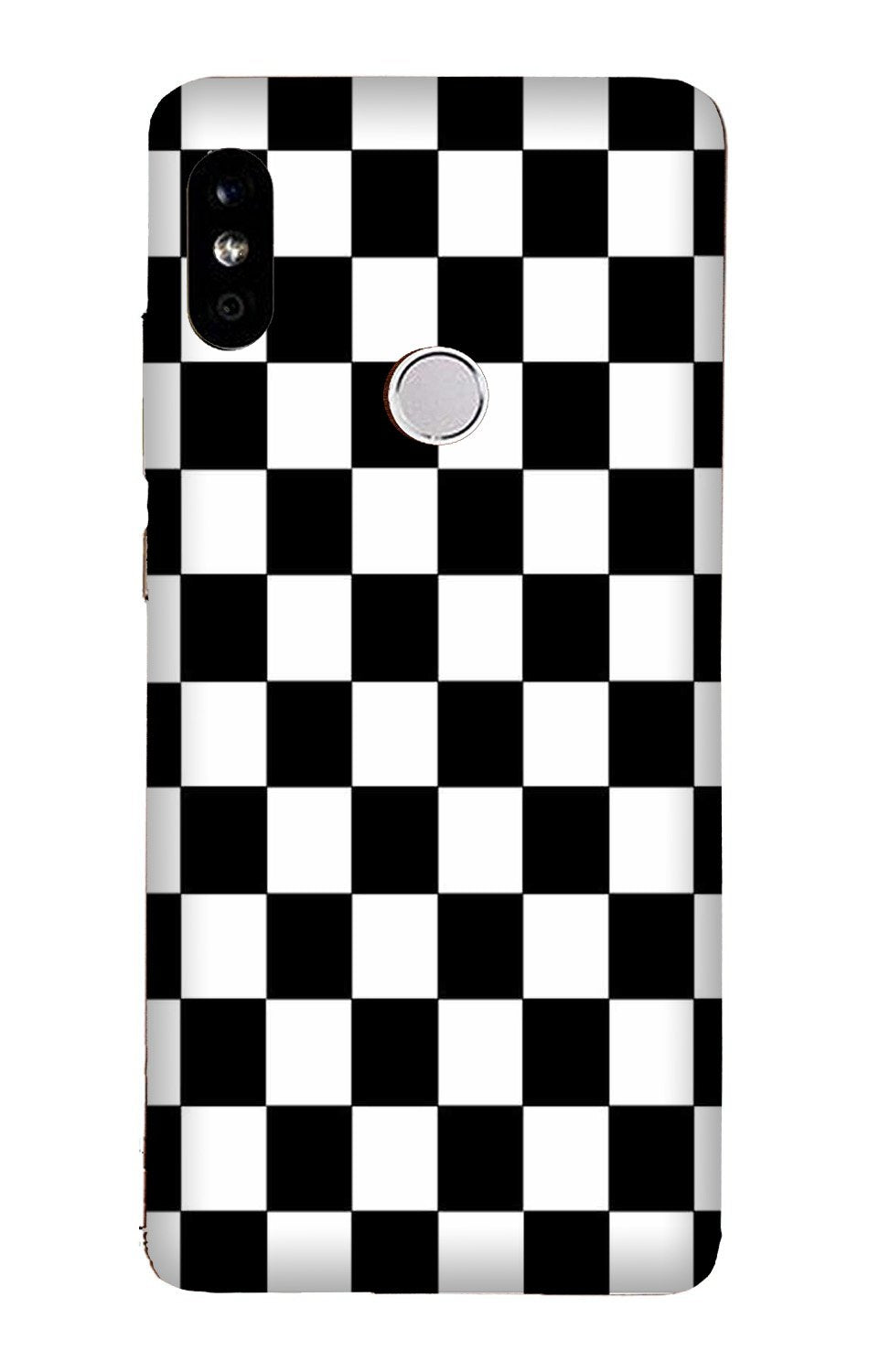 Black White Boxes Mobile Back Case for Redmi Note 5 Pro  (Design - 372)