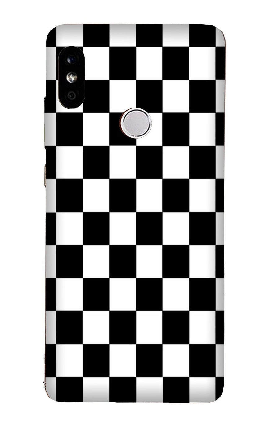 Black White Boxes Mobile Back Case for Redmi Note 5 Pro  (Design - 372)