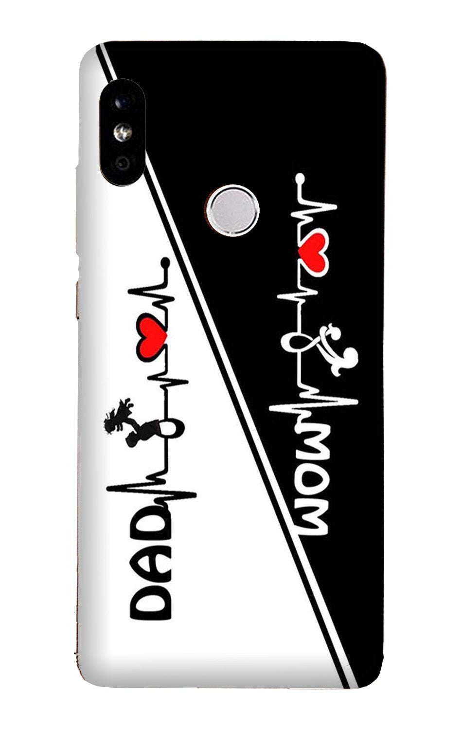 Love Mom Dad Mobile Back Case for Xiaomi Redmi Note 7/Note 7 Pro  (Design - 385)