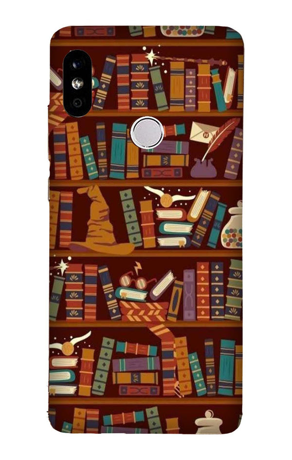 Book Shelf Mobile Back Case for Redmi 6 Pro  (Design - 390)