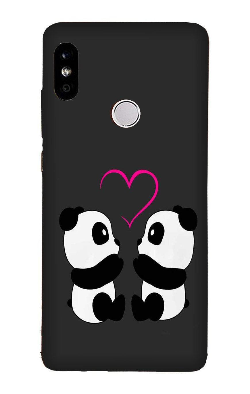 Panda Love Mobile Back Case for Mi A2  (Design - 398)