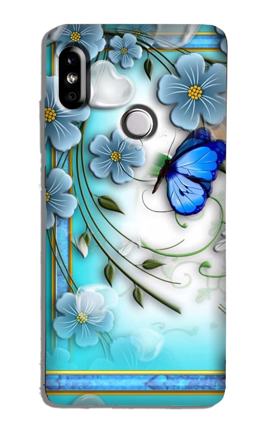 Blue Butterfly Case for Xiaomi Redmi Y3