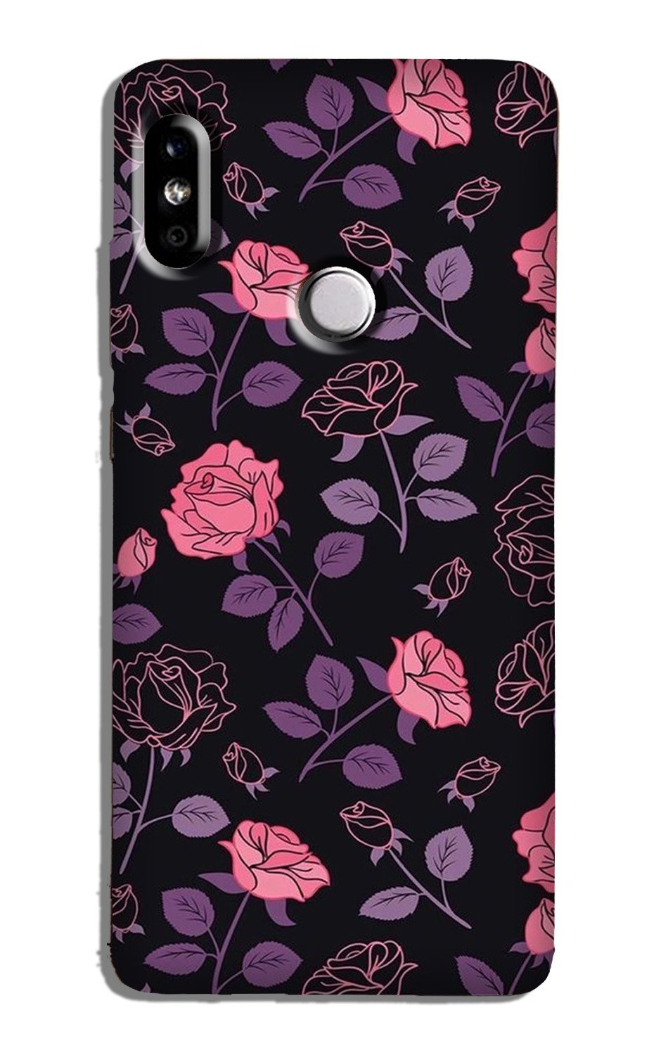 Rose Black Background Case for Xiaomi Redmi Y3