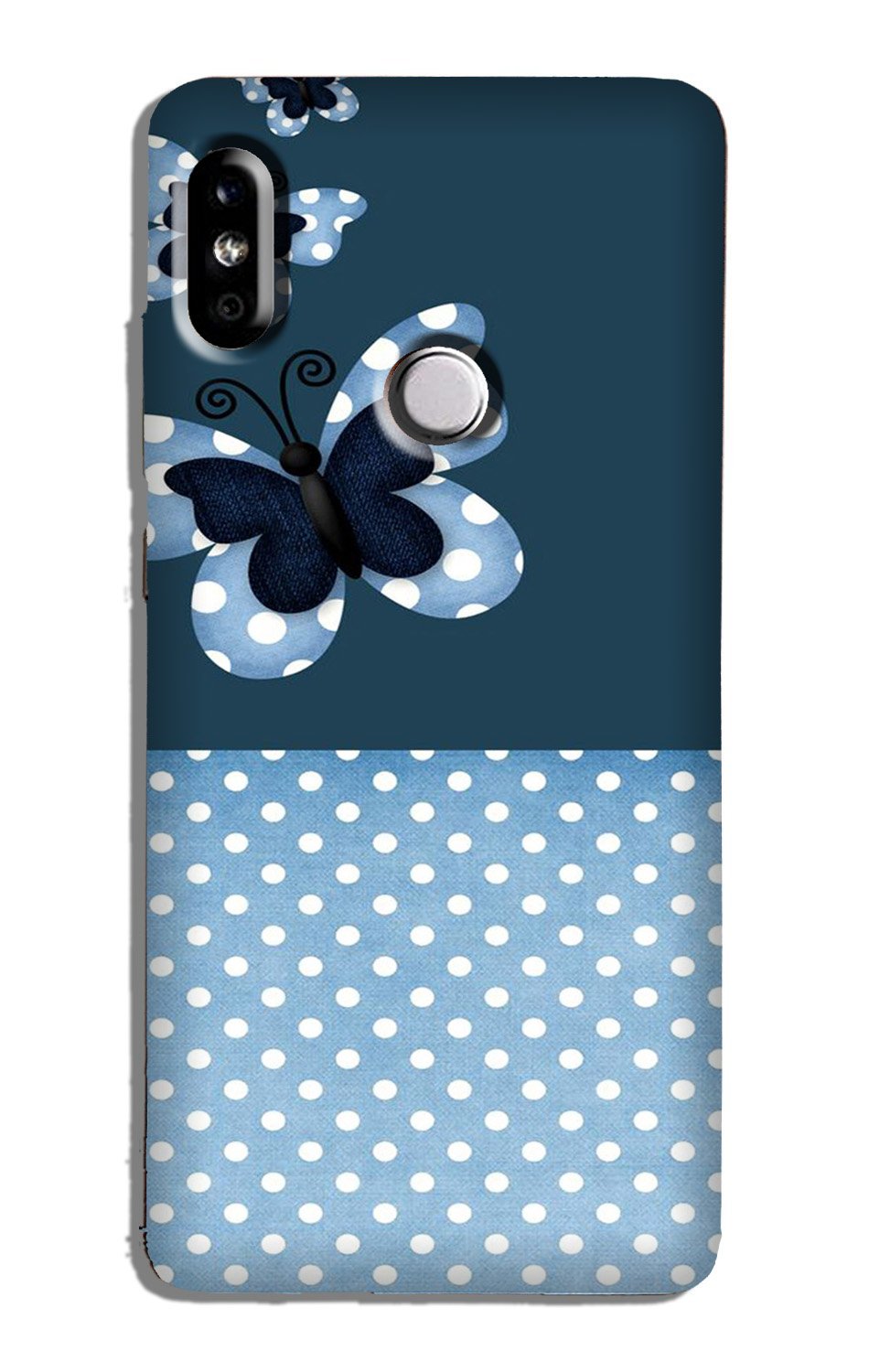 White dots Butterfly Case for Xiaomi Redmi Note 7/Note 7 Pro