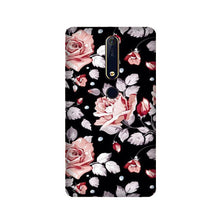 Pink rose Mobile Back Case for Nokia 6.1 2018 (Design - 12)