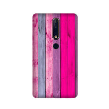 Wooden look Mobile Back Case for Nokia 6.1 2018 (Design - 24)