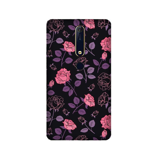 Rose Black Background Case for Nokia 6.1 2018