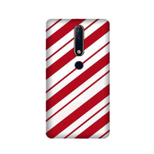 Red White Mobile Back Case for Nokia 6.1 2018 (Design - 44)