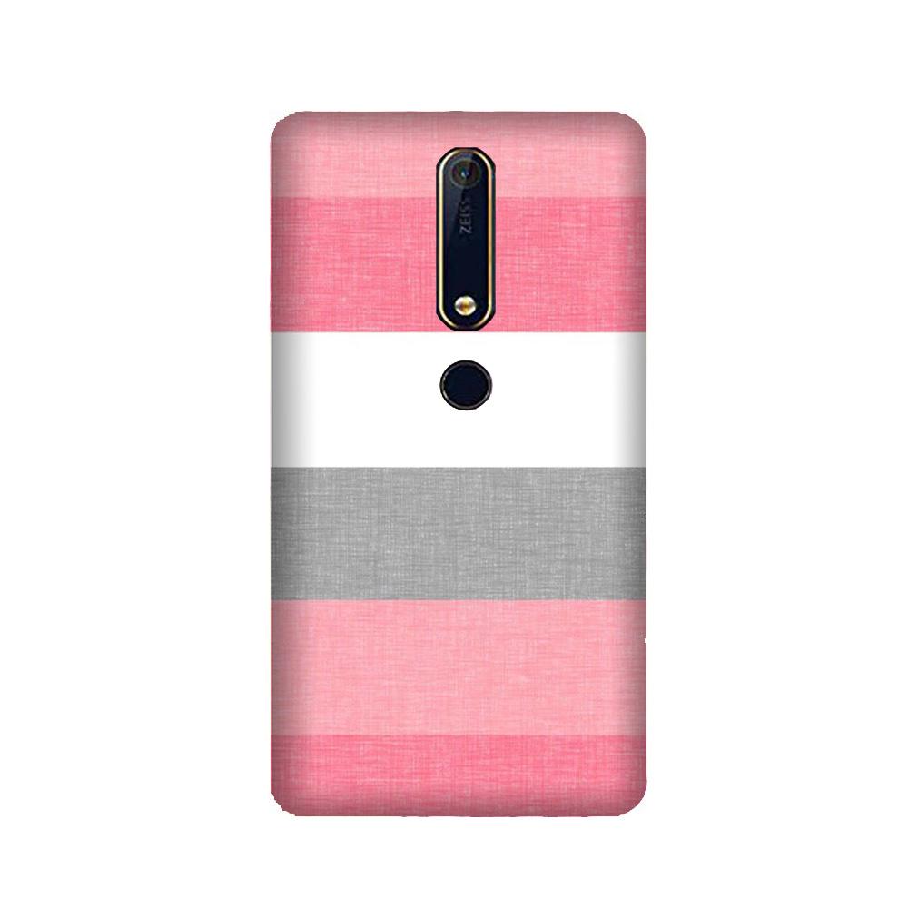 Pink white pattern Case for Nokia 6.1 (2018)