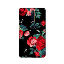 Red Rose2 Mobile Back Case for Nokia 6.1 2018 (Design - 81)