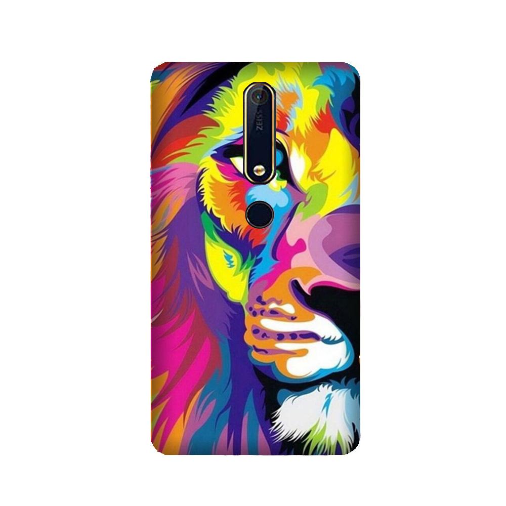Colorful Lion Case for Nokia 6.1 (2018)  (Design - 110)