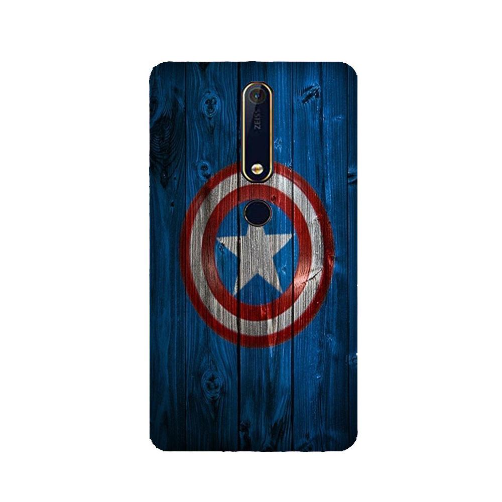 Captain America Superhero Case for Nokia 6.1 (2018)(Design - 118)