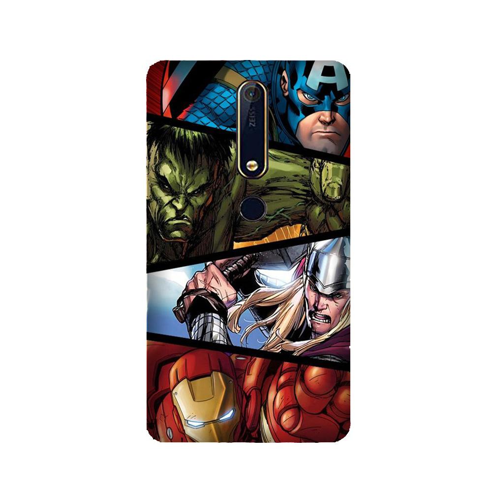Avengers Superhero Case for Nokia 6.1 (2018)  (Design - 124)