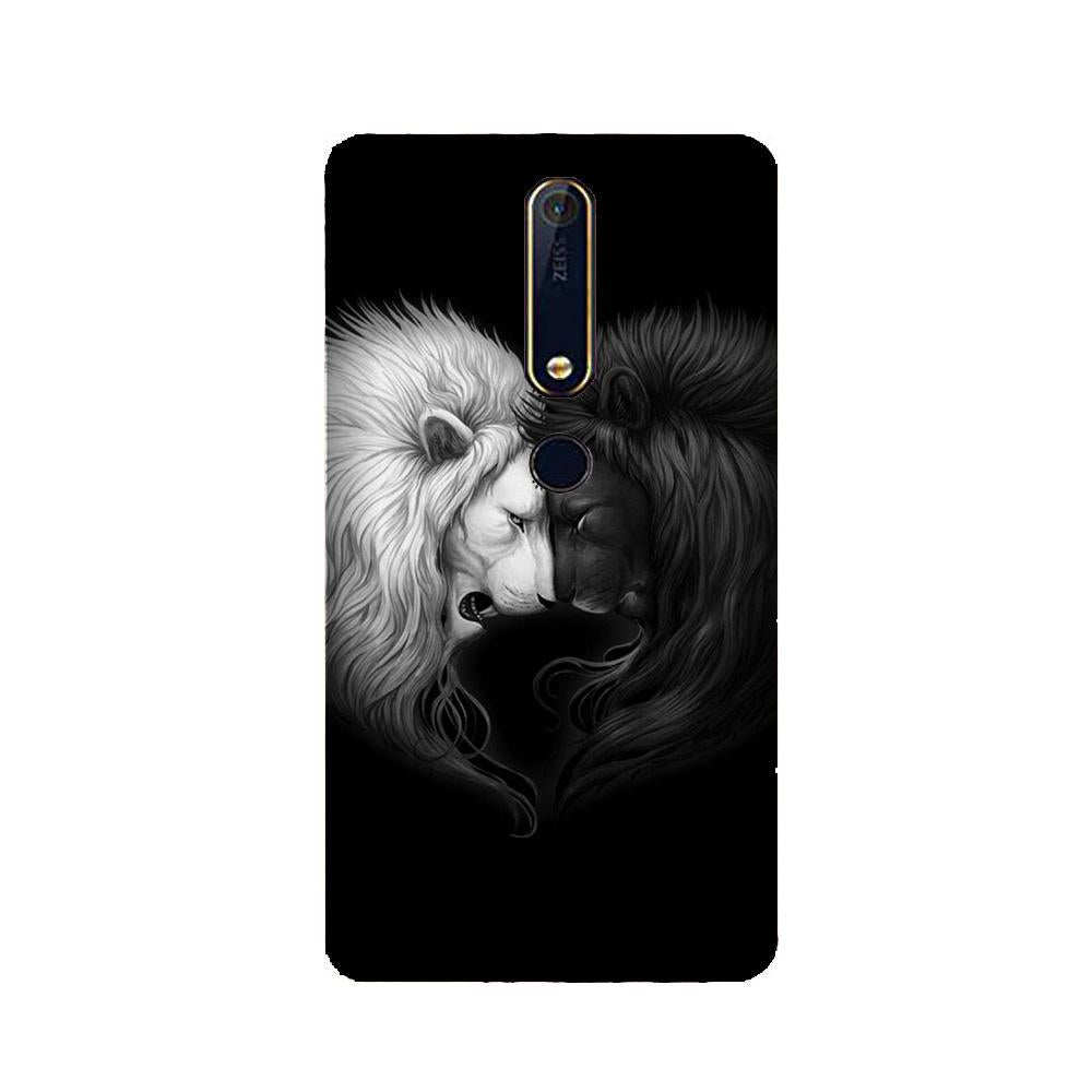 Dark White Lion Case for Nokia 6.1 (2018)  (Design - 140)