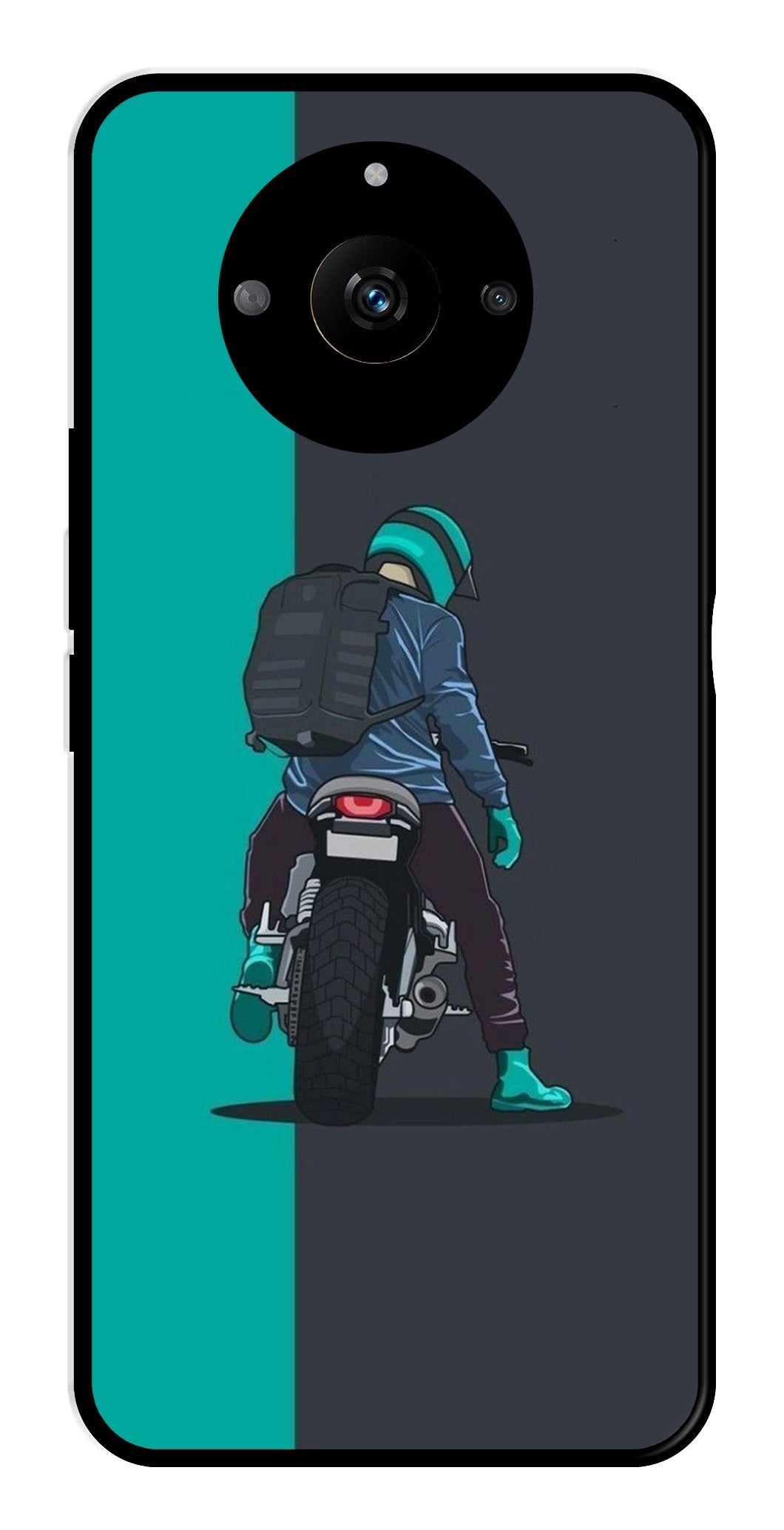 Bike Lover Metal Mobile Case for Realme Narzo 60 5G   (Design No -05)