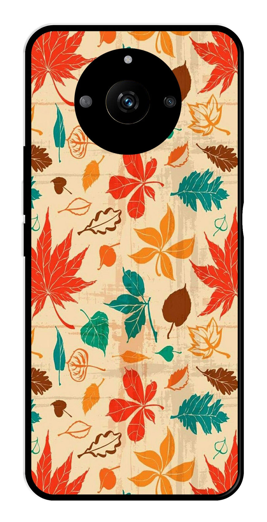 Leafs Design Metal Mobile Case for Realme Narzo 60 5G   (Design No -14)