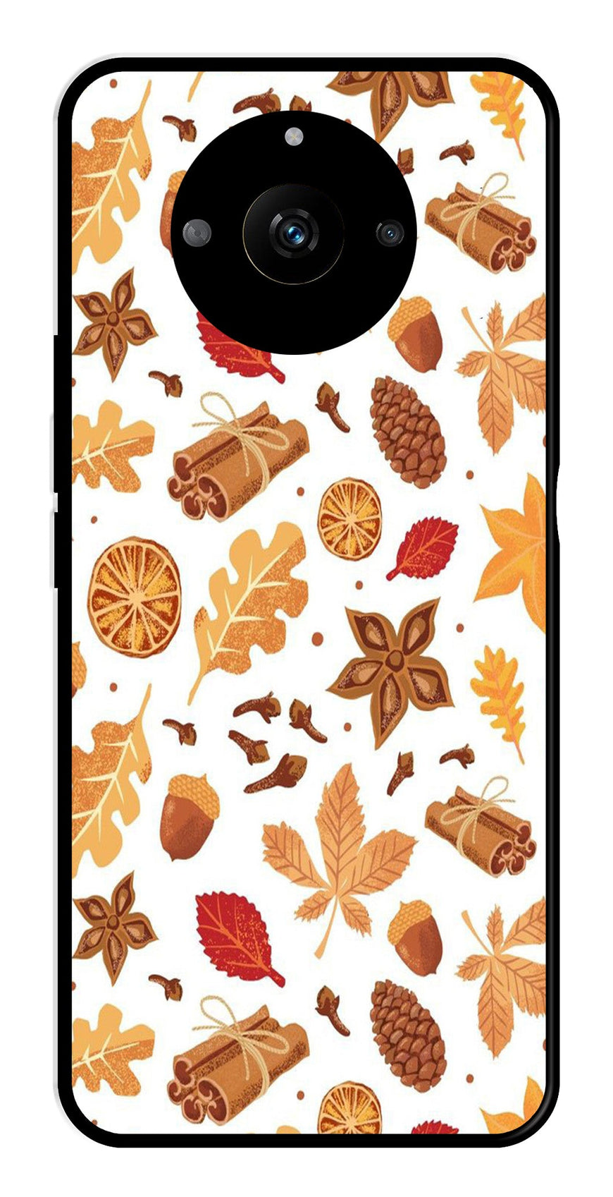 Autumn Leaf Metal Mobile Case for Realme Narzo 60 5G   (Design No -19)