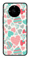 Hearts Pattern Metal Mobile Case for Realme Narzo 60 5G   (Design No -22)