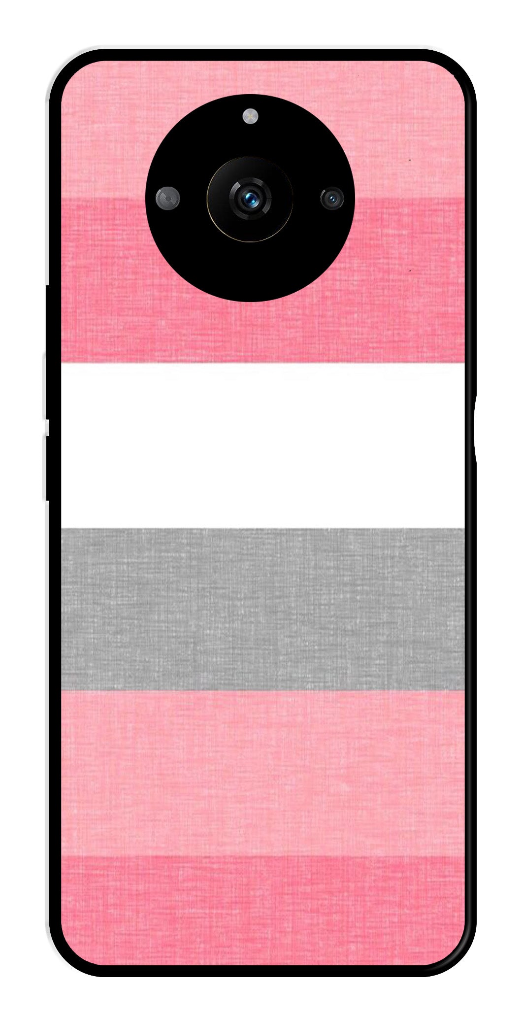Pink Pattern Metal Mobile Case for Realme Narzo 60 5G   (Design No -23)