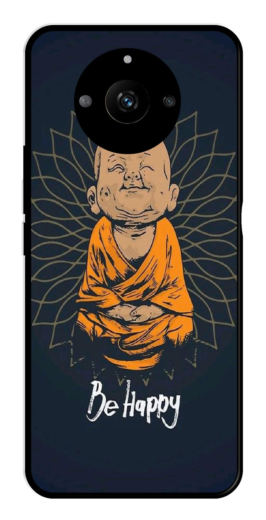 Be Happy Metal Mobile Case for Realme Narzo 60 5G   (Design No -27)