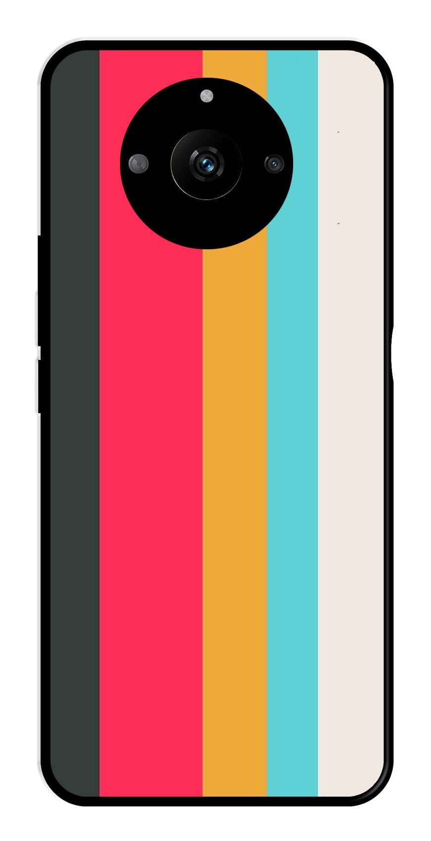 Muted Rainbow Metal Mobile Case for Realme Narzo 60 5G   (Design No -31)