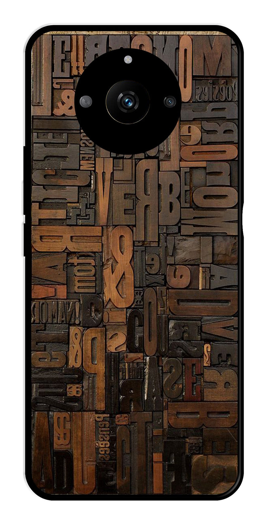 Alphabets Metal Mobile Case for Realme Narzo 60 5G   (Design No -32)
