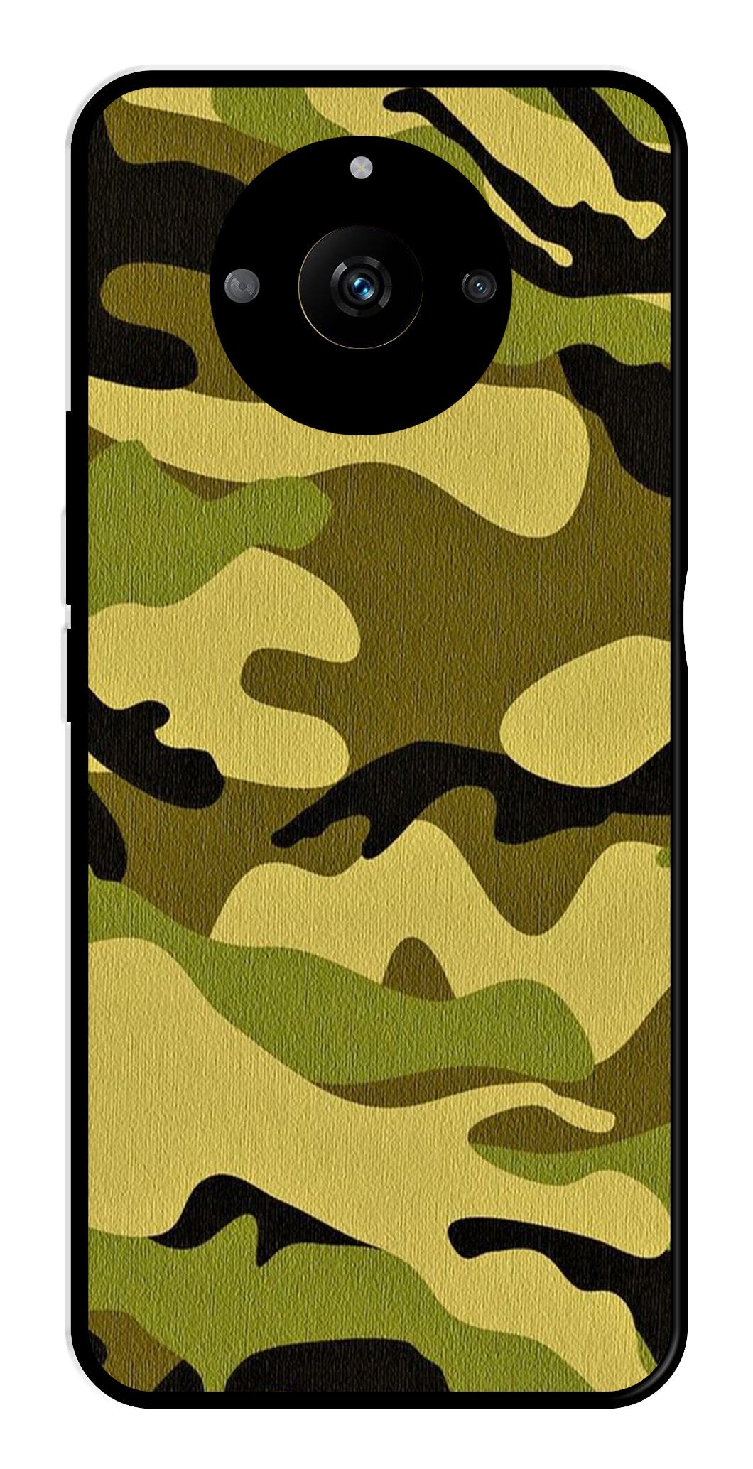Army Pattern Metal Mobile Case for Realme Narzo 60 5G   (Design No -35)
