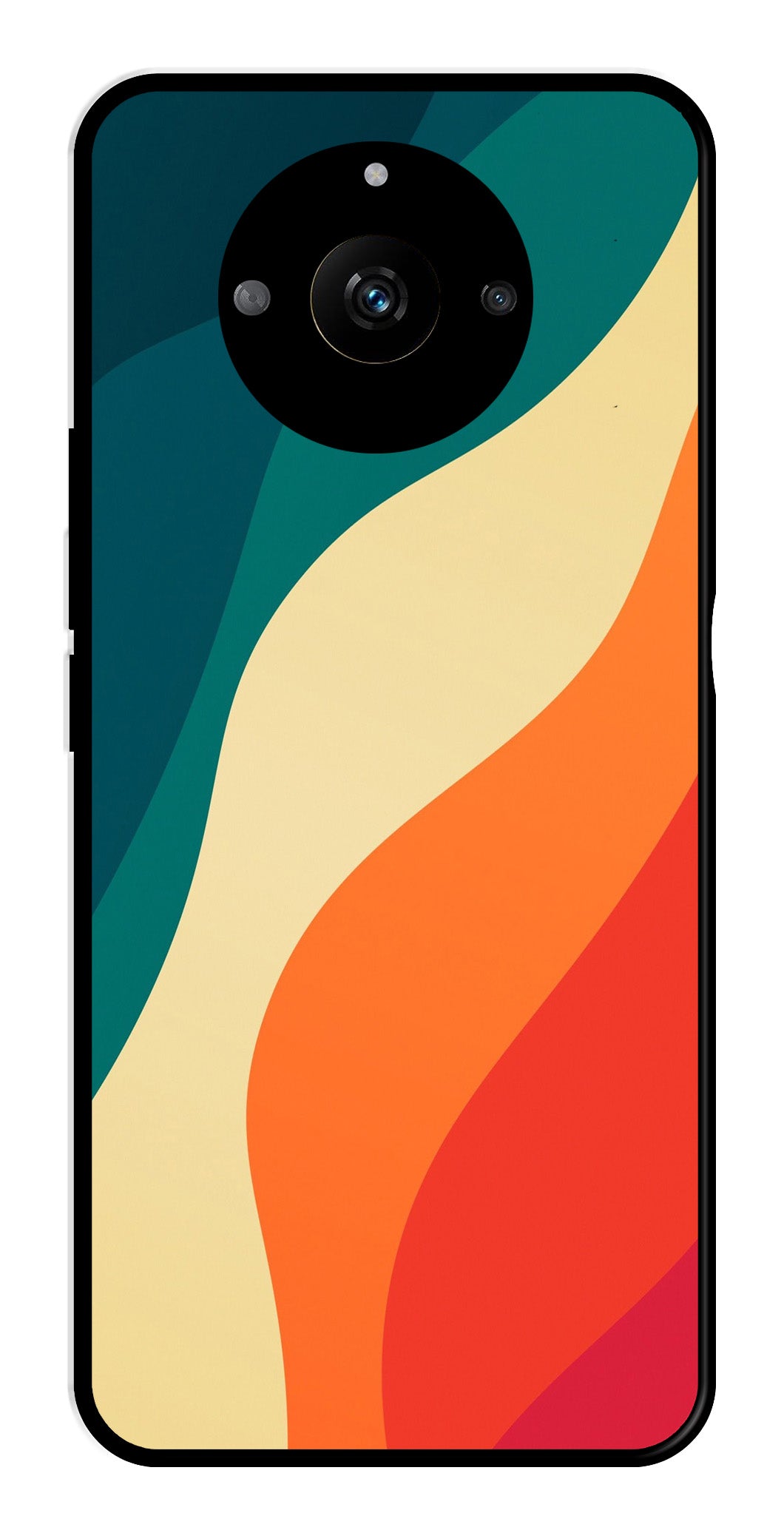 Muted Rainbow Metal Mobile Case for Realme Narzo 60 5G   (Design No -39)