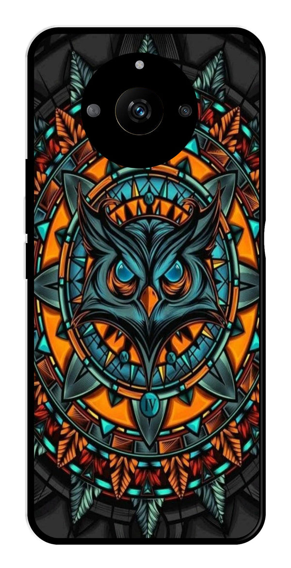 Owl Pattern Metal Mobile Case for Realme Narzo 60 5G   (Design No -42)