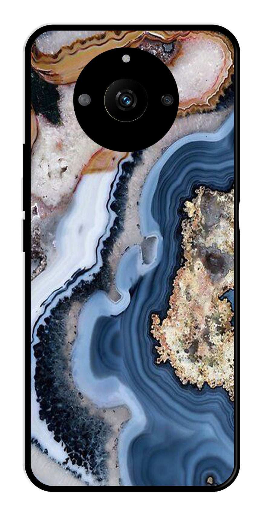 Marble Design Metal Mobile Case for Realme Narzo 60 5G   (Design No -53)