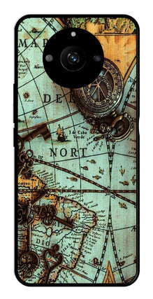 Map Design Metal Mobile Case for Realme Narzo 60 5G
