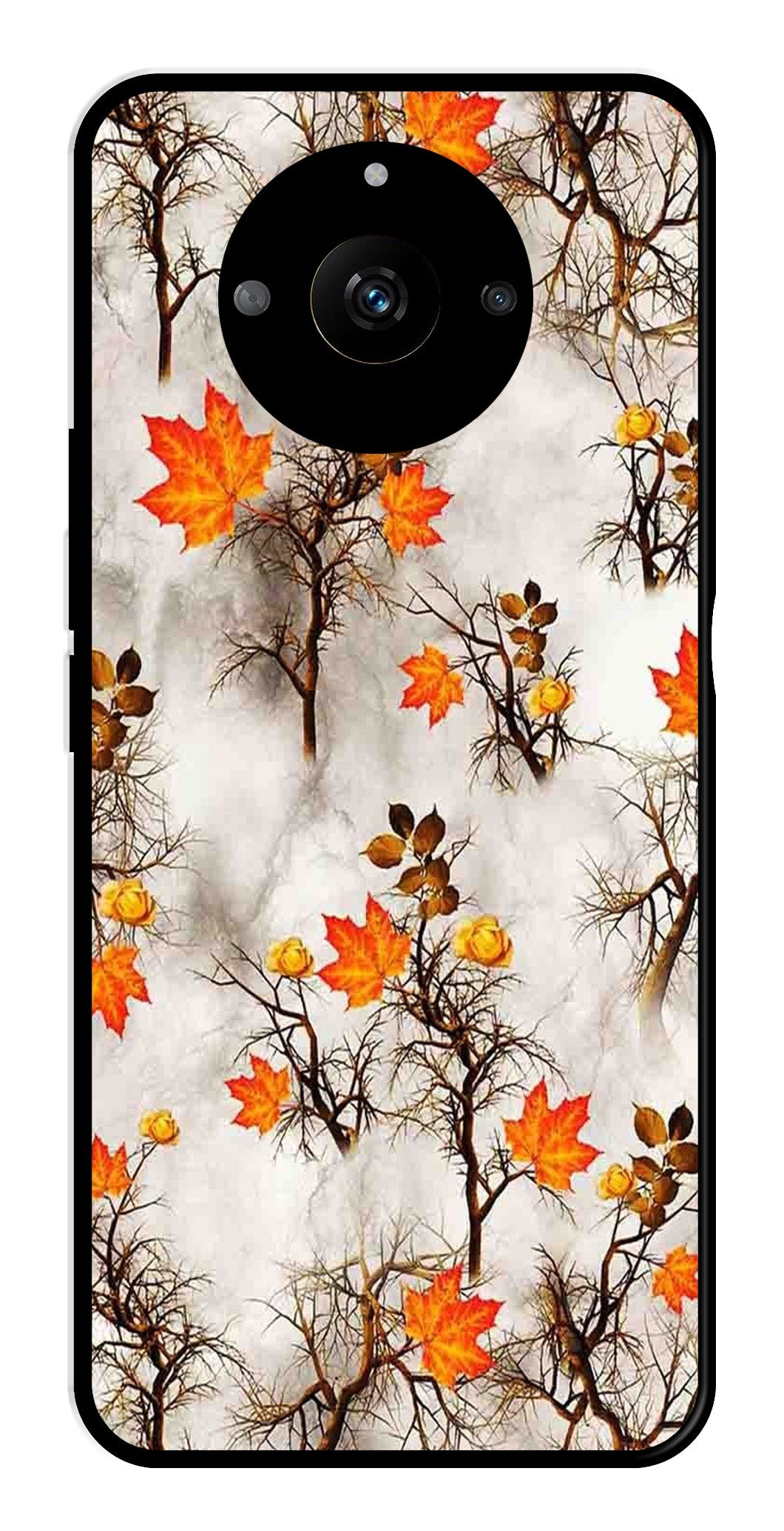 Autumn leaves Metal Mobile Case for Realme Narzo 60 5G   (Design No -55)