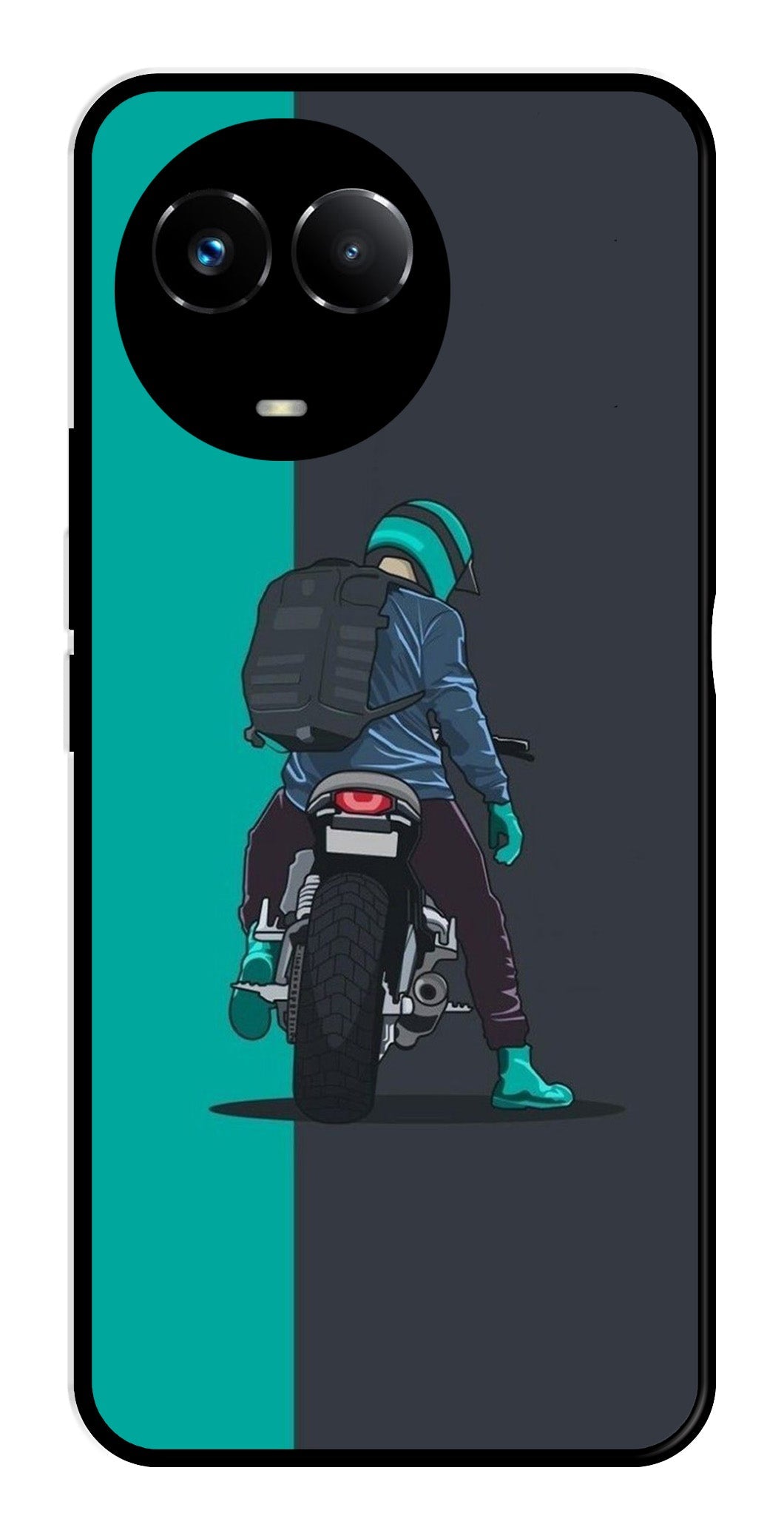 Bike Lover Metal Mobile Case for Realme Narzo 60X 5G   (Design No -05)