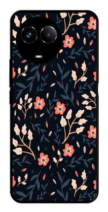 Floral Pattern Metal Mobile Case for Realme Narzo 60X 5G