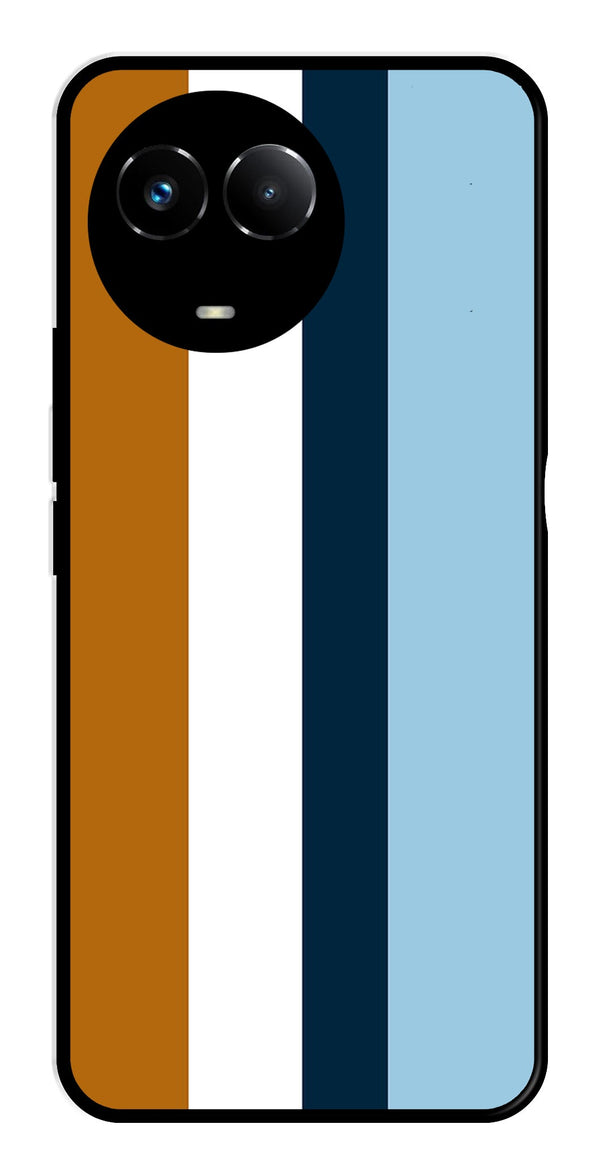 MultiColor Pattern Metal Mobile Case for Realme Narzo 60X 5G   (Design No -17)