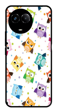 Owls Pattern Metal Mobile Case for Realme Narzo 60X 5G